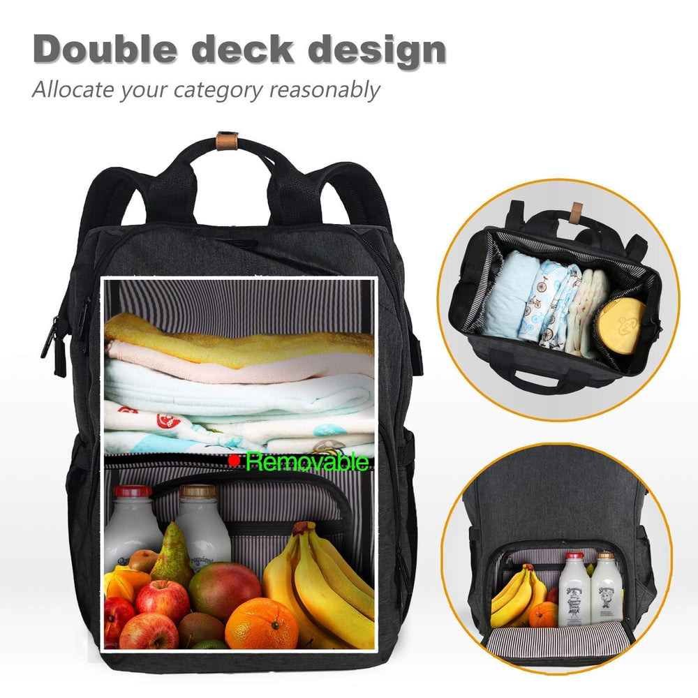Hap Tim diaper bag backpack insulated pockets maintain baby drinks at temp