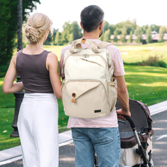 Hap Tim diaper bag with stroller straps offers hands-free shopping.
