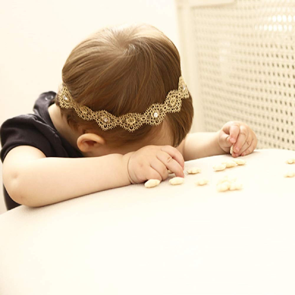 Hapibuy lace headpiece for babies—soft, safe, and comfortable for daily wear.