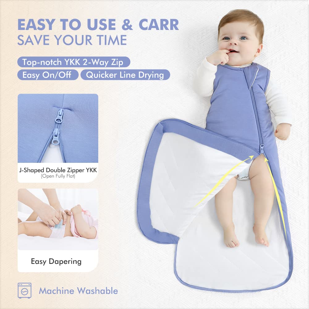 HAPIU 2-way zipper YKK closeup for easy diaper changes and quick access
