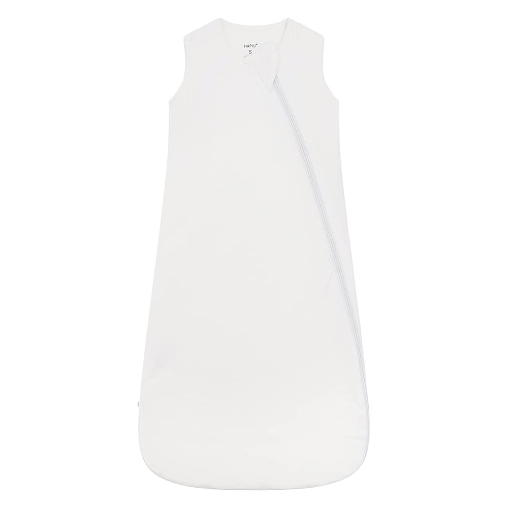 HAPIU bamboo sleep sack cloud front view shows soft, breathable fabric for cozy naps.