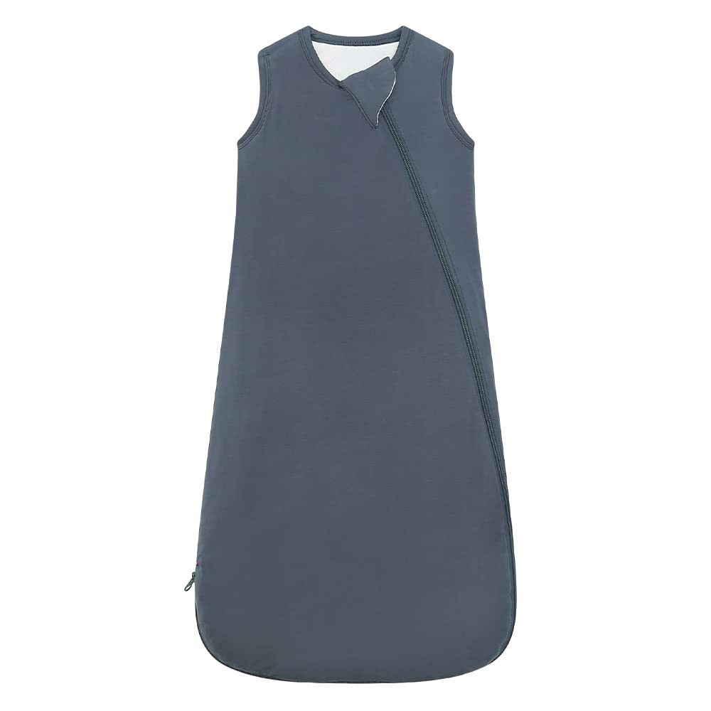 HAPIU bamboo sleep-sack fabric close-up in charcoal, buttery soft and moisture-wicking for baby comfort