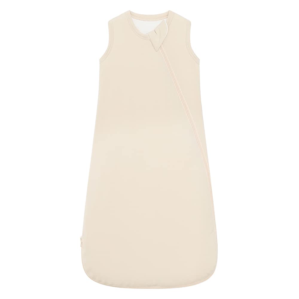 HAPIU bamboo sleep sack fabric texture in oat, buttery soft and moisture-wicking.
