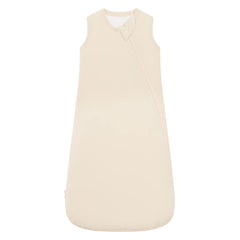 HAPIU bamboo sleep sack fabric-texture in oat shows buttery softness.