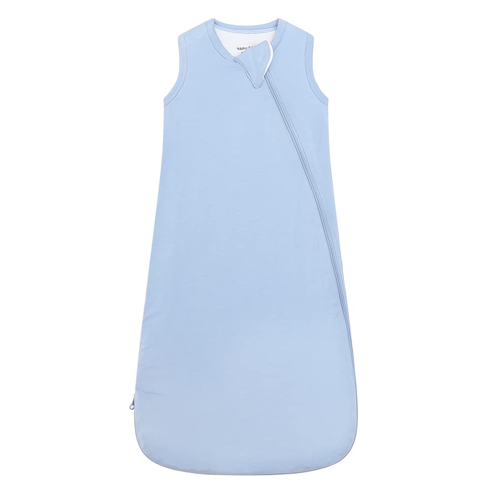 HAPIU bamboo sleep sack fog fabric close-up shows buttery softness