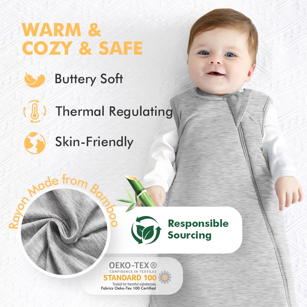 HAPIU sleep sack with 2-way zipper promotes easy diaper changes and quick outfits