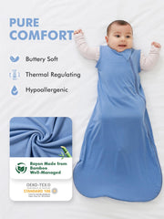 HAPIU sleep sack shows a 2-way zipper for easy diaper changes and dressing