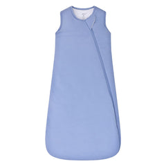HAPIU bamboo sleep sack blue front view shows soft fabric for gentle baby sleep