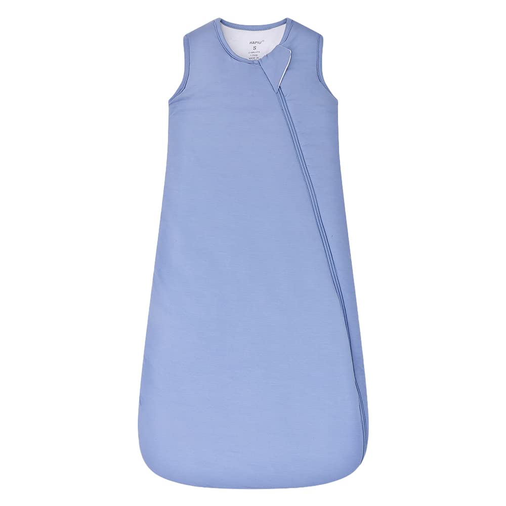 HAPIU sleep sack blue full view showing comfortable wearable blanket for cozy sleep