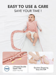 HAPIU bamboo sleep sack with 2-way zipper for easy access.