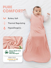 HAPIU blush sleep sack shows extra leg room for kicking and growth.