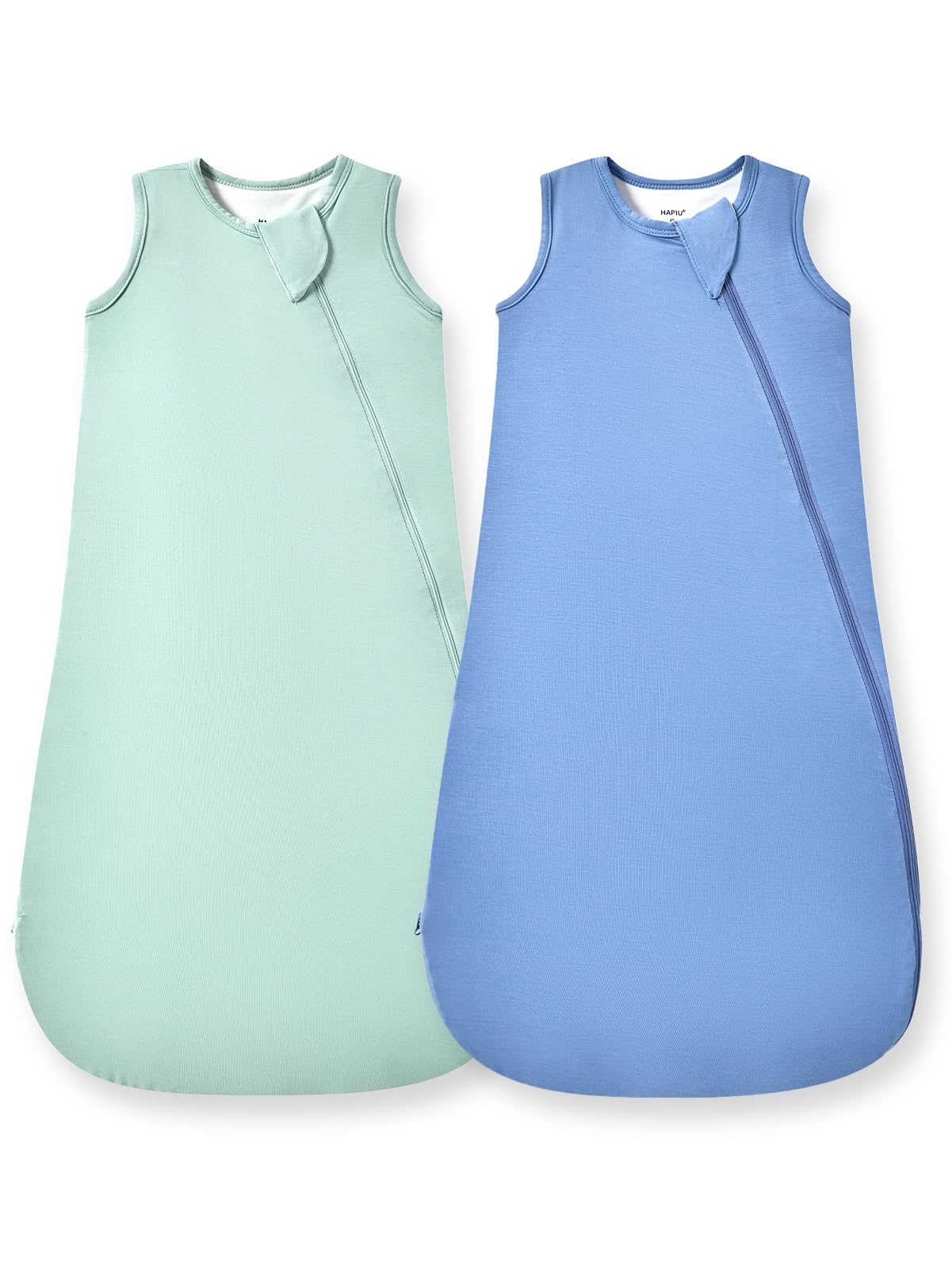HAPIU sleep sack laid flat in bamboo fabric for gentle newborn comfort.