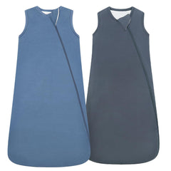 HAPIU sleep sack moonlight blue front view showing soft fabric for comfortable sleep