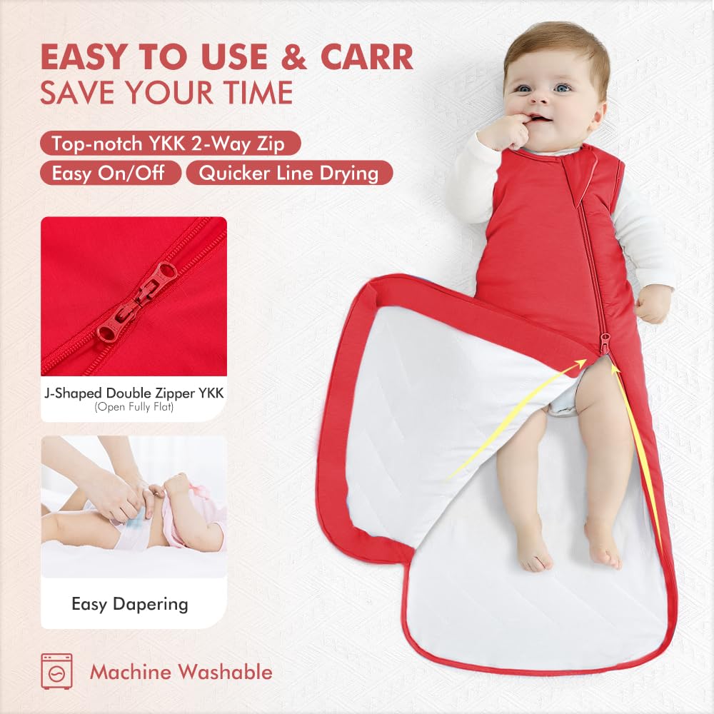 HAPIU sleep sack Molten Lava roomy fit highlights extra leg room for growth