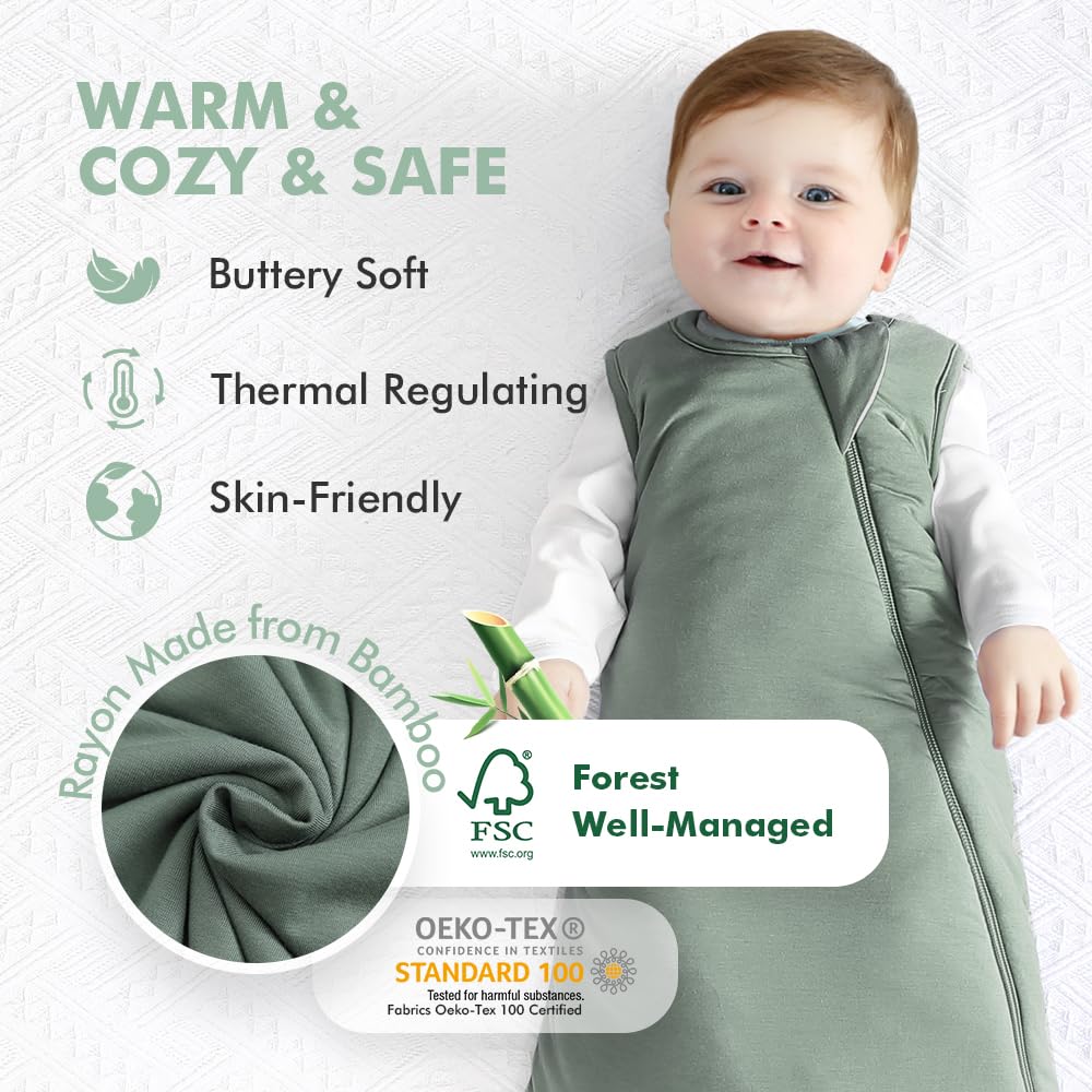 HAPIU wearable blanket back view shows roomy leg space for growth.