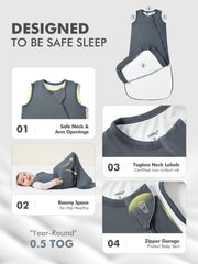 HAPIU zipper garage protects baby's face during sleep.