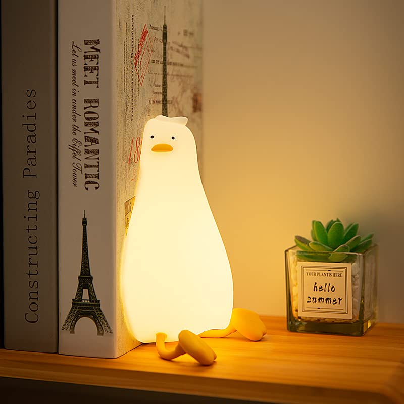 HAPPYBAG duck night light rechargeable battery for cordless bedside use