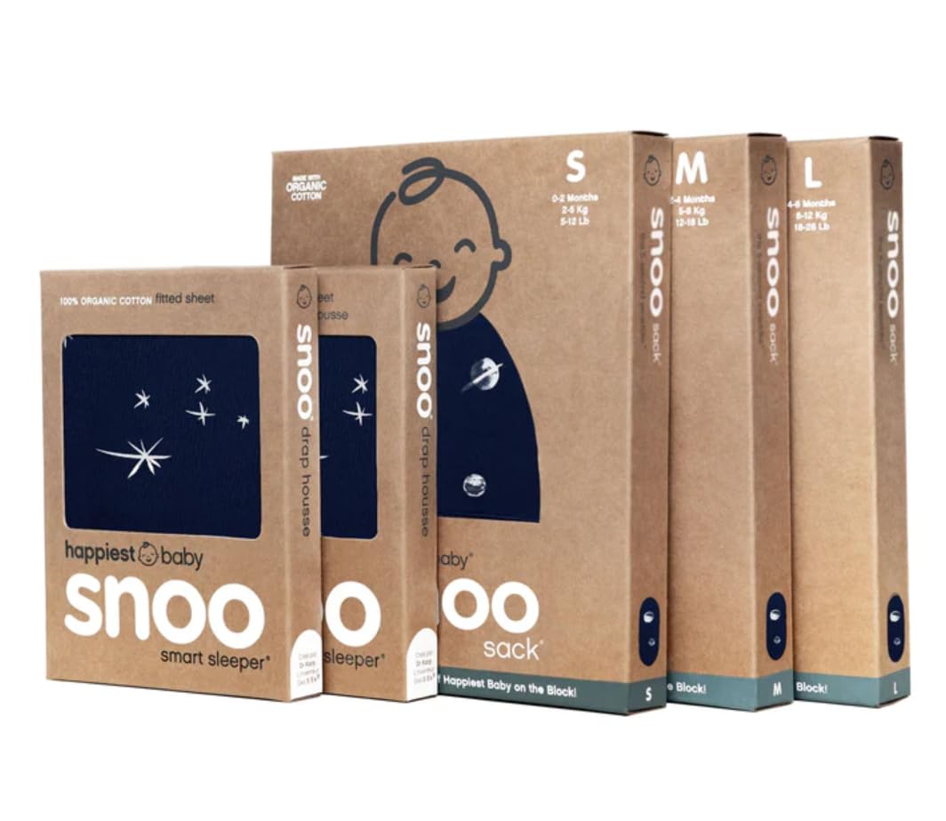 Happiest Baby Big Bundle of SNOO sacks and midnight sheets for safe sleep and easy night changes