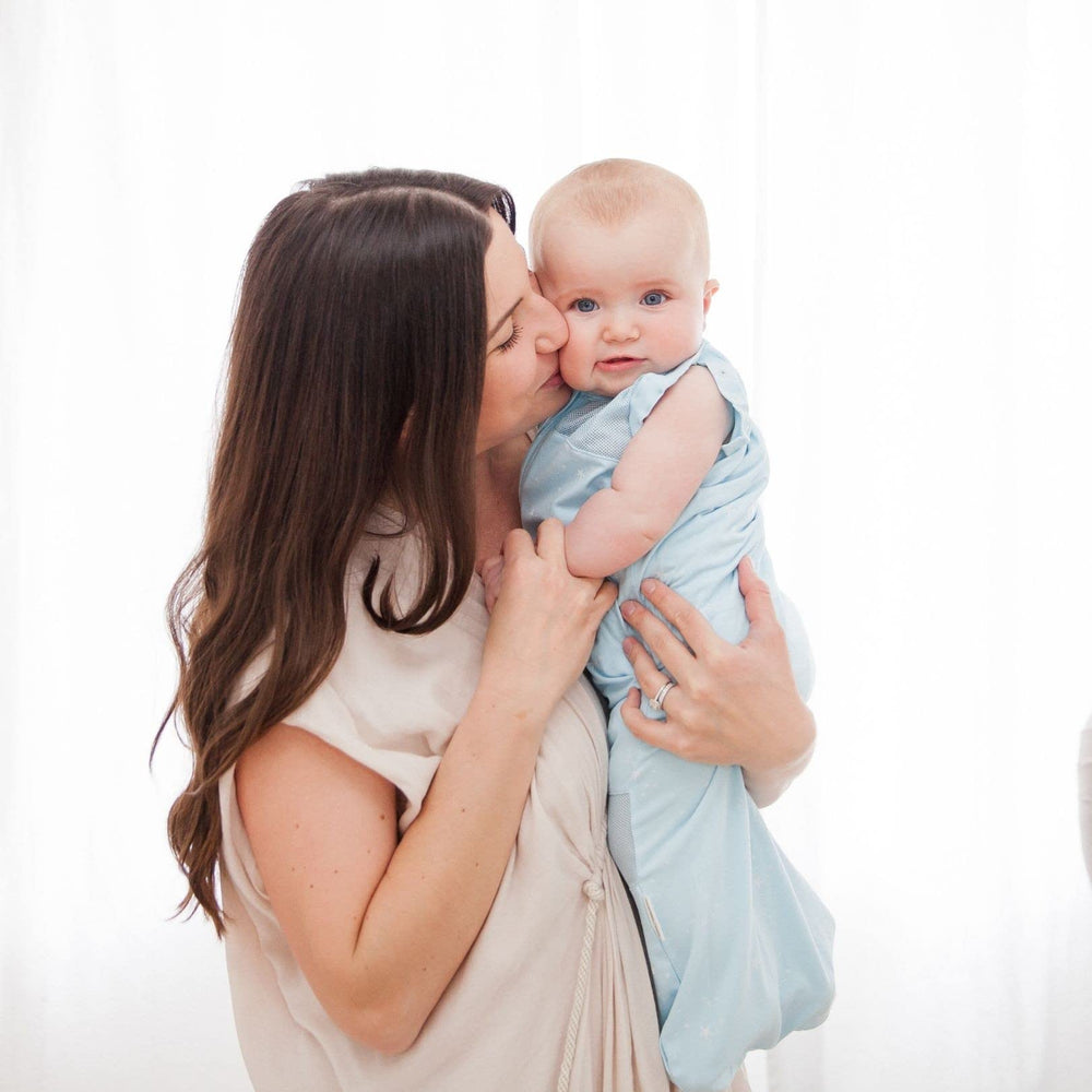Happiest Baby Sleepea organic cotton close-up highlighting breathable, skin-friendly fabric