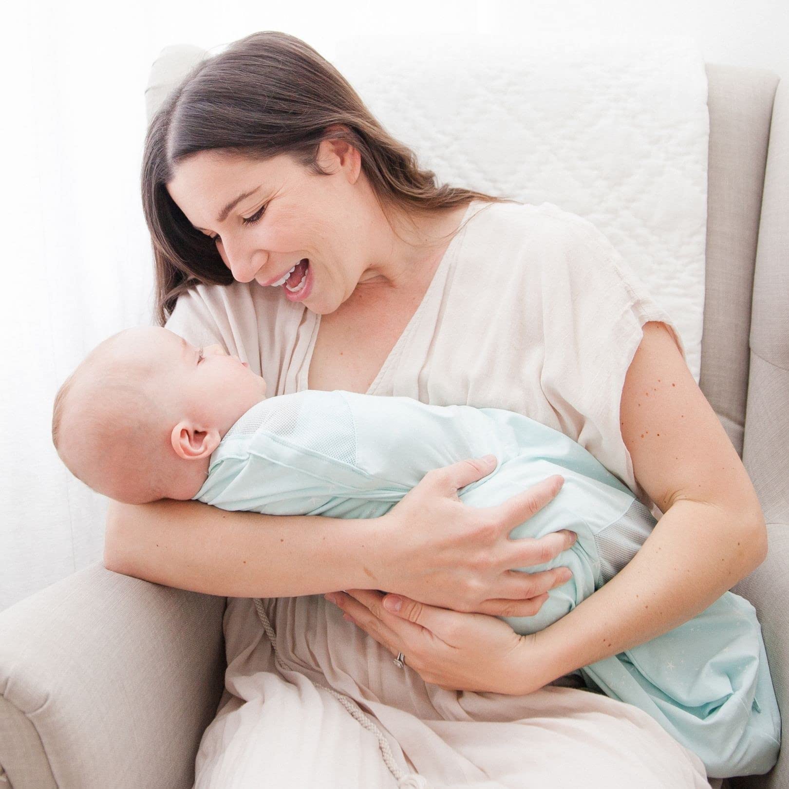 Happiest Baby Sleepea velcro closure demonstrates escape-proof security at night