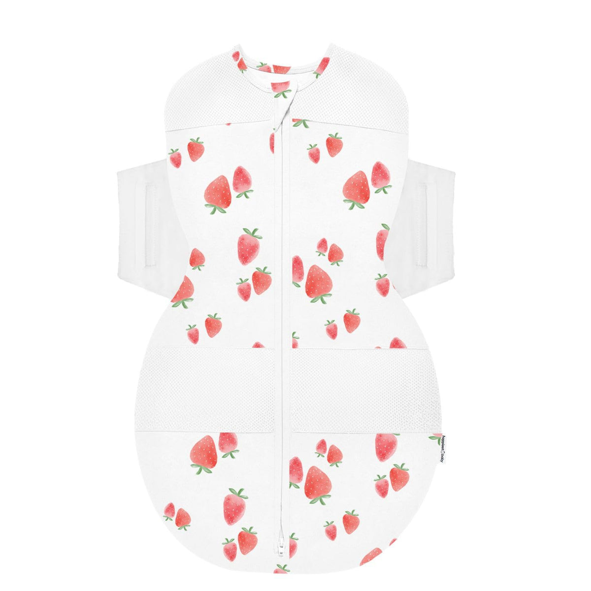 Happiest Baby SNOO Sleep Sack front view highlighting organic cotton comfort for safe swaddling.