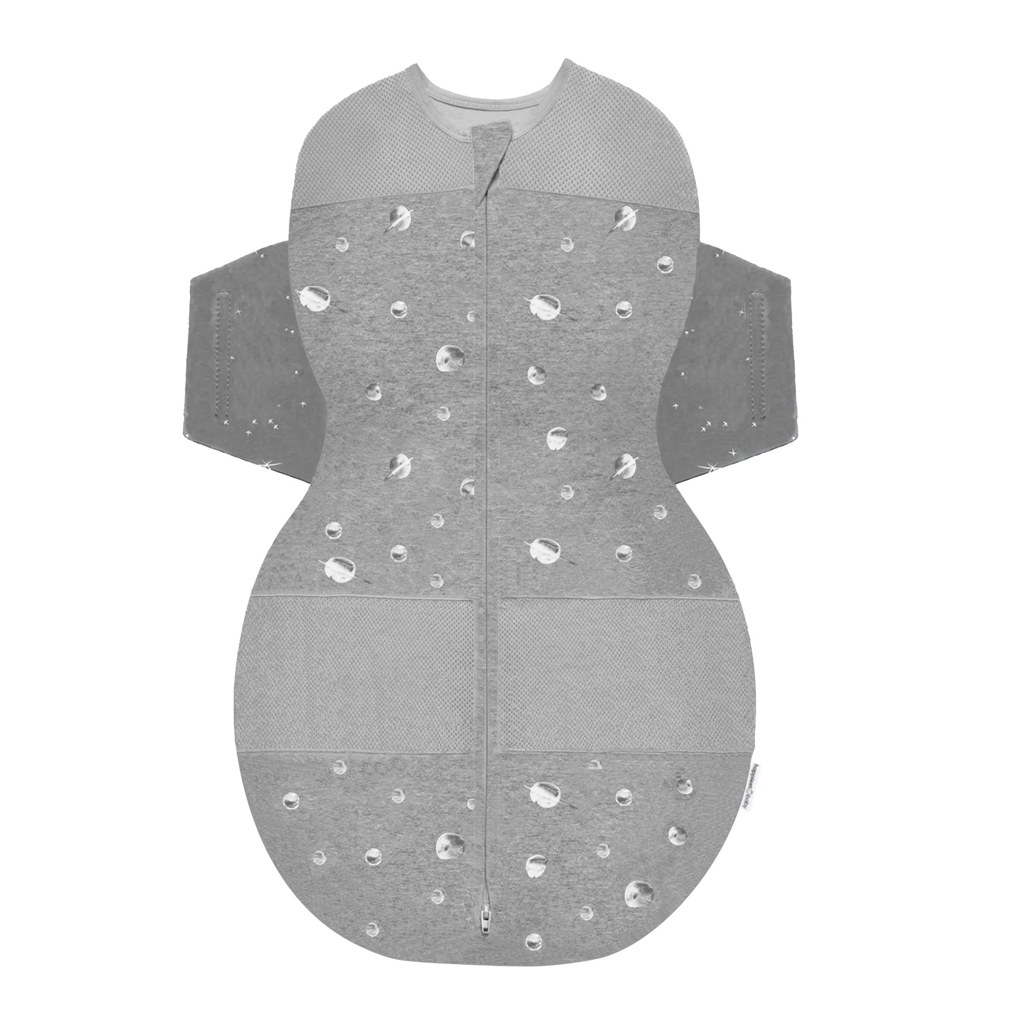 Happiest Baby SNOO Sleep Sack in graphite planets hip-friendly organic cotton swaddle