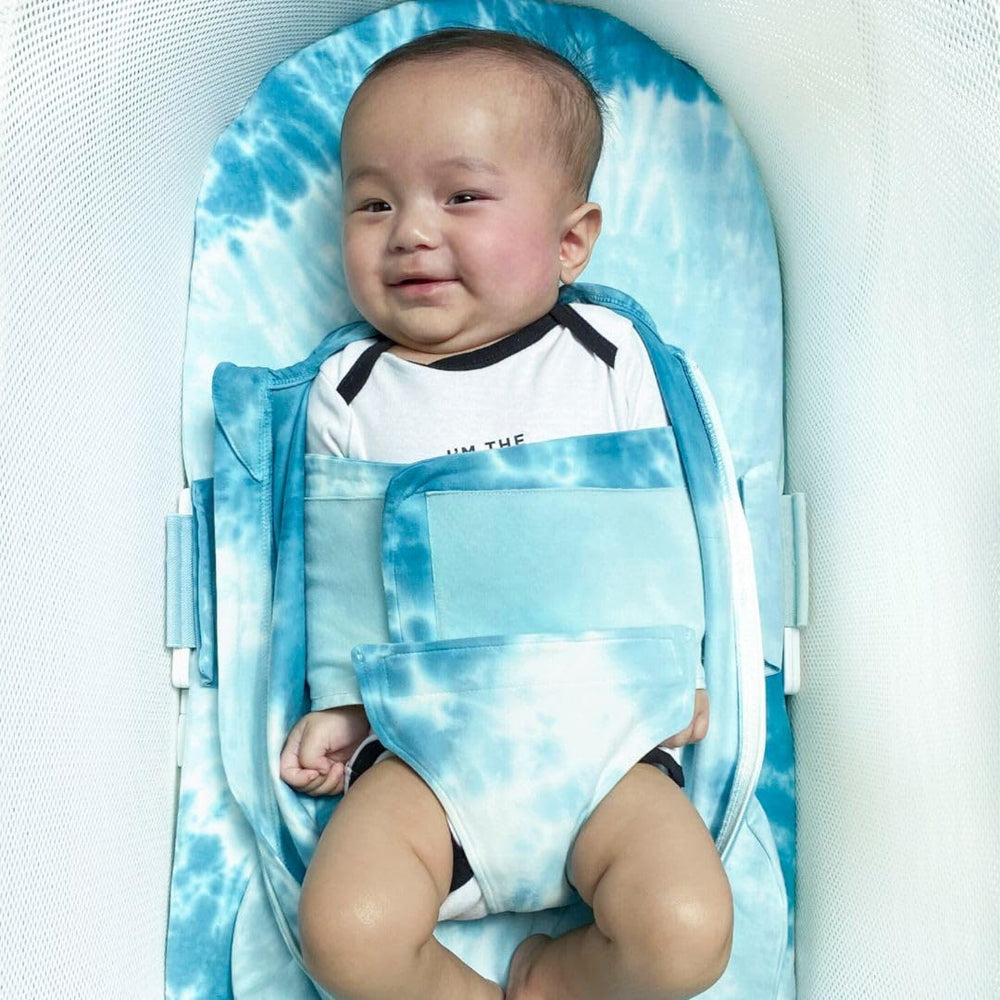 Happiest Baby SNOO Sleep Sack hip-safe wings attachment demonstrates hip-friendly design and SNOO compatibility