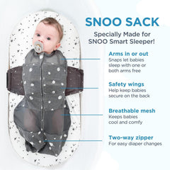 Happiest Baby SNOO Sleep Sack organic cotton close-up highlights soft fibers for baby comfort