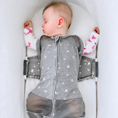 Extra-quiet Velcro closure on Happiest Baby SNOO Sleep Sack