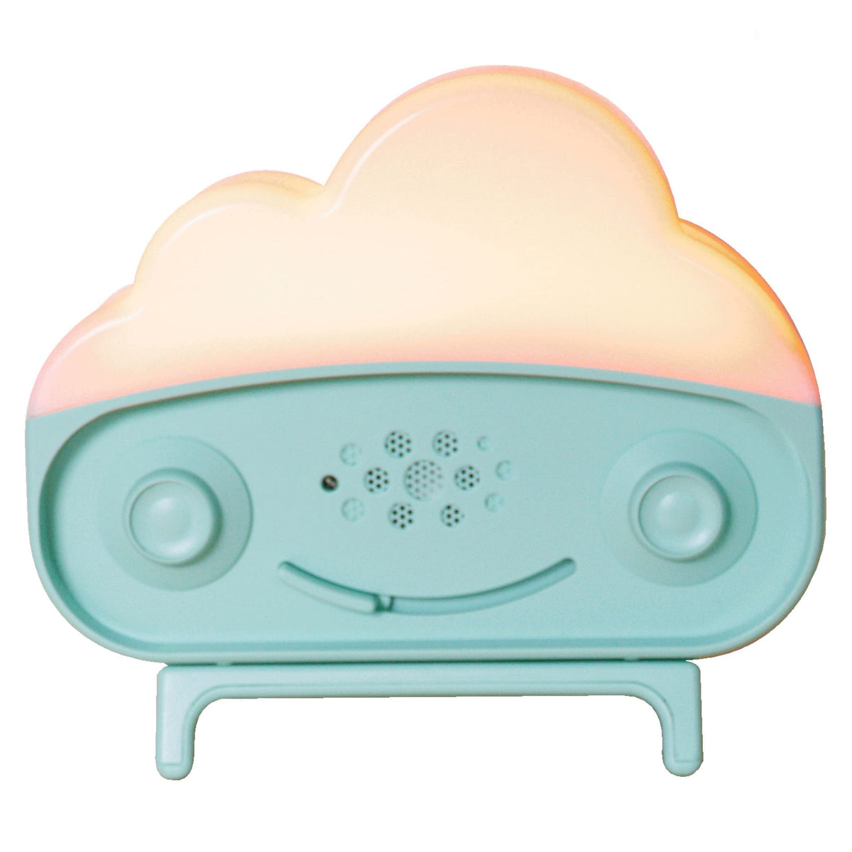 Happiest Baby SNOObie front view teal, compact bedside companion for smoother bedtimes.