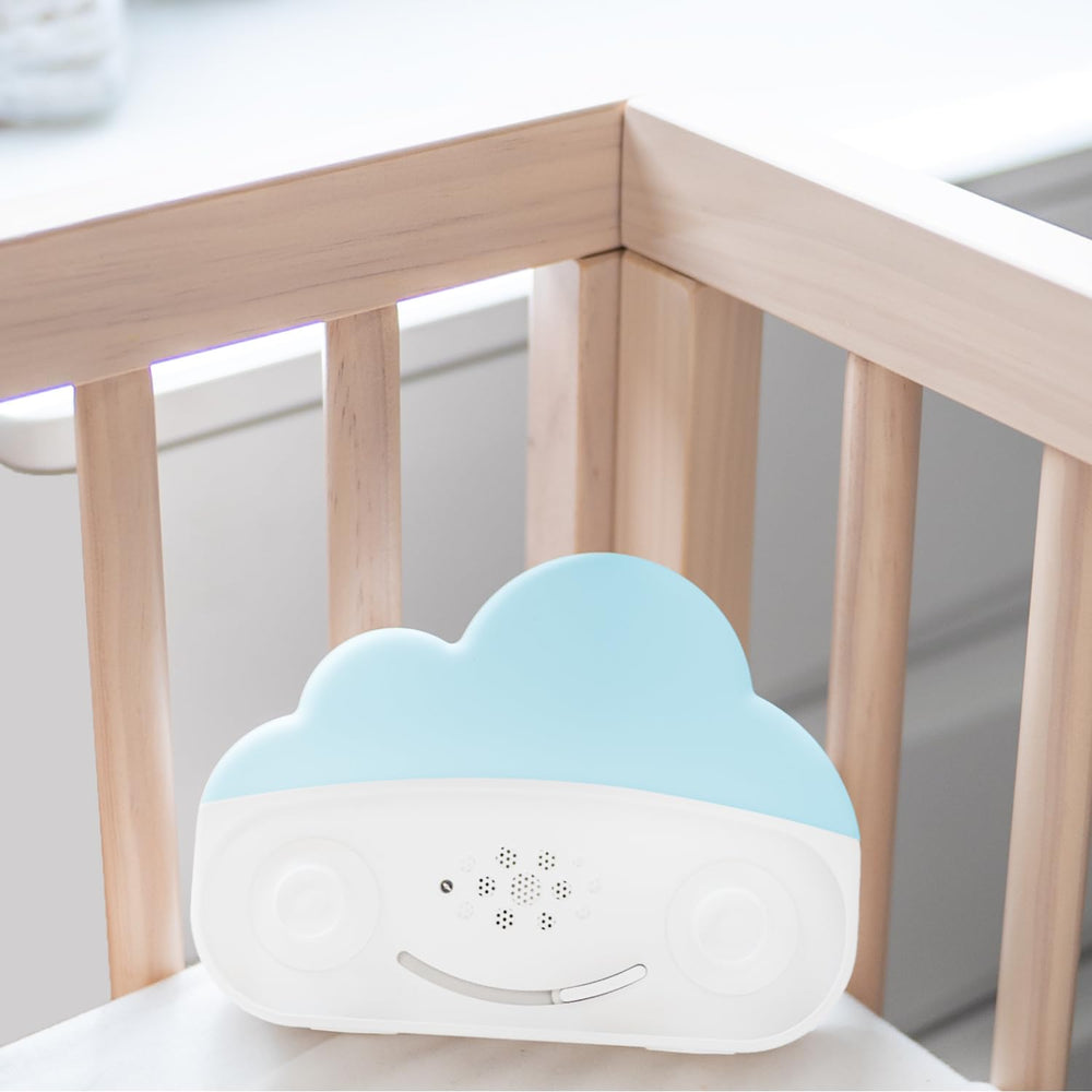 Happiest Baby SNOObie rechargeable battery image, all-night capability for naps and car trips.