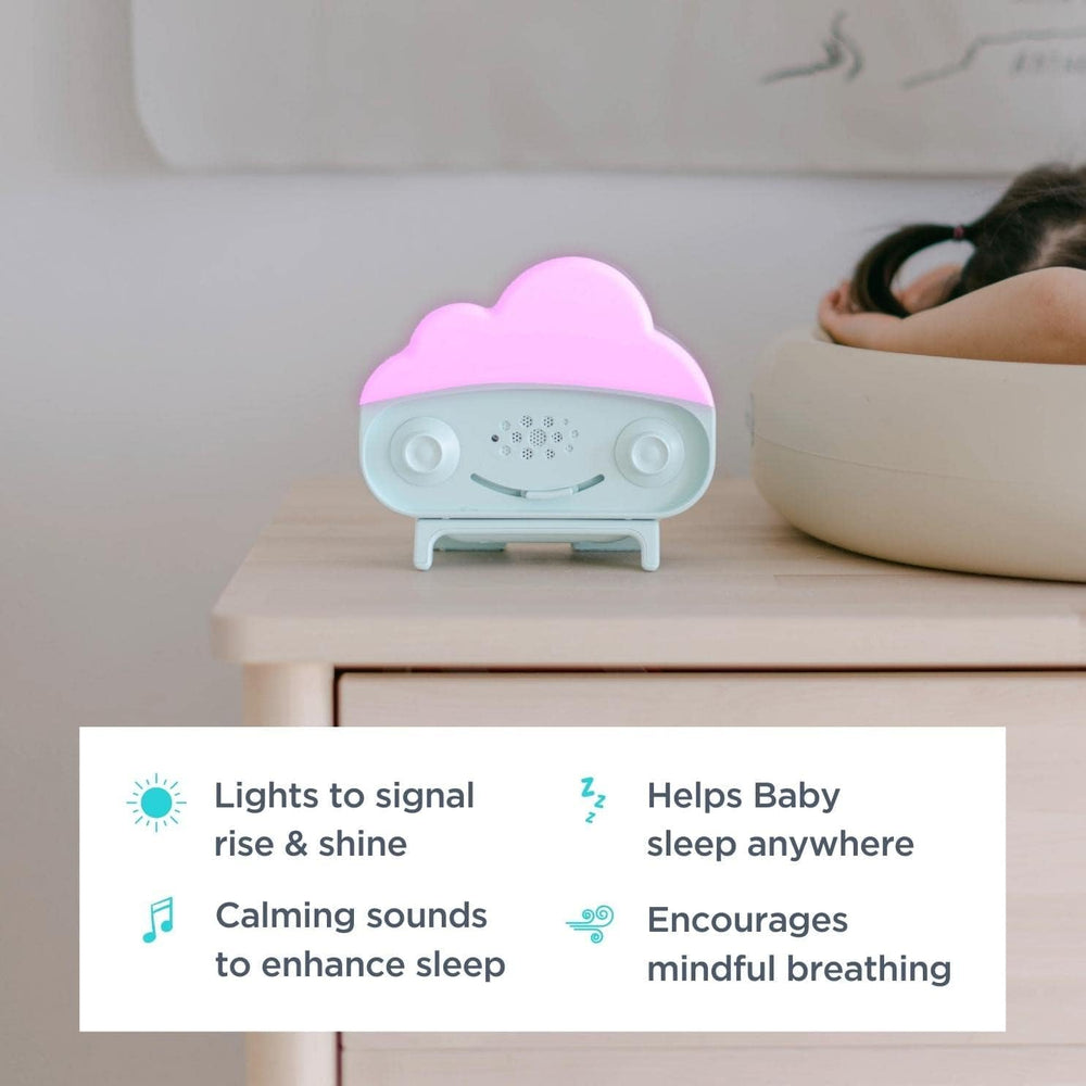 Happiest Baby SNOObie touch controls teal, easy one touch color dimming.