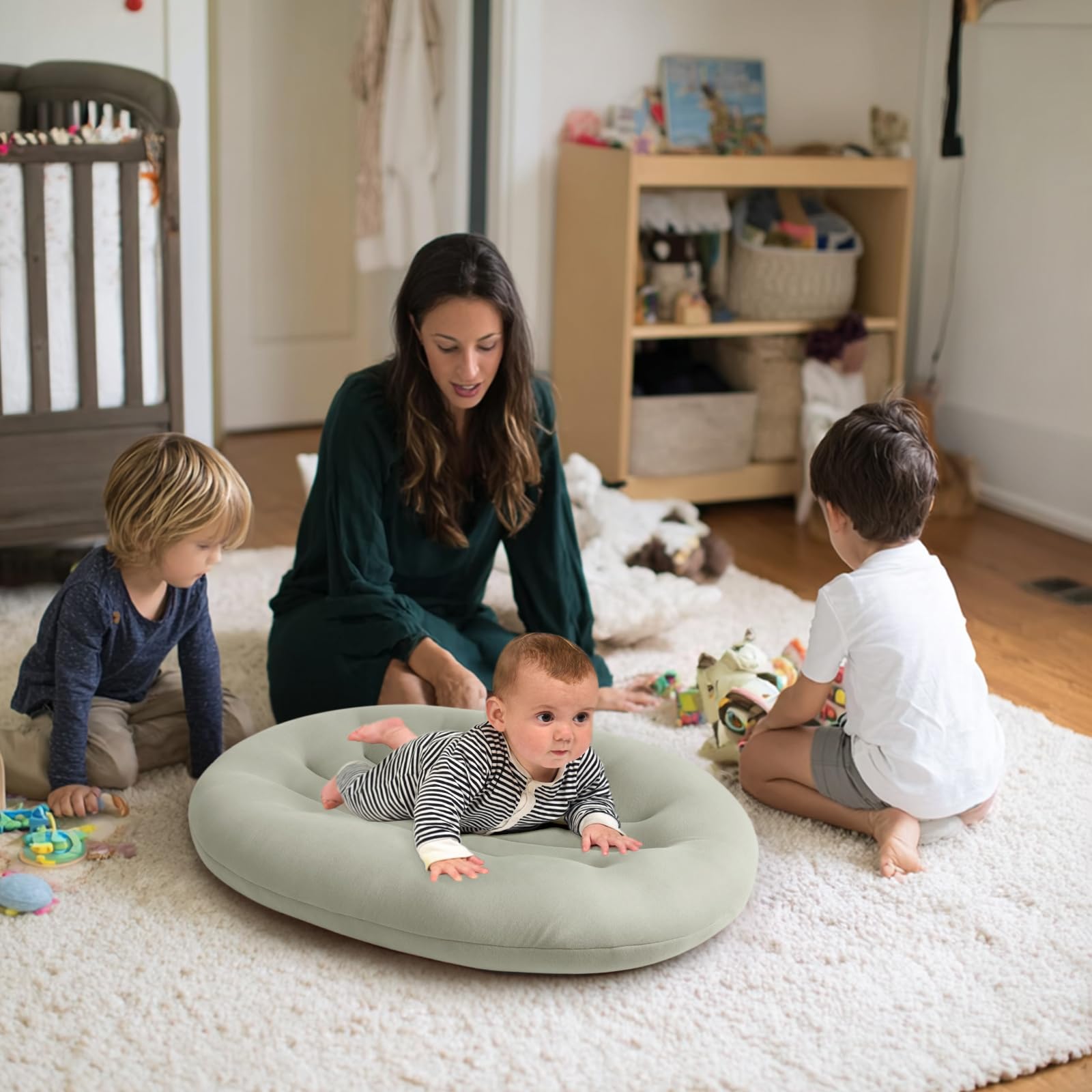 Happle sunny baby lounger features durable, easy-clean construction for busy parents.