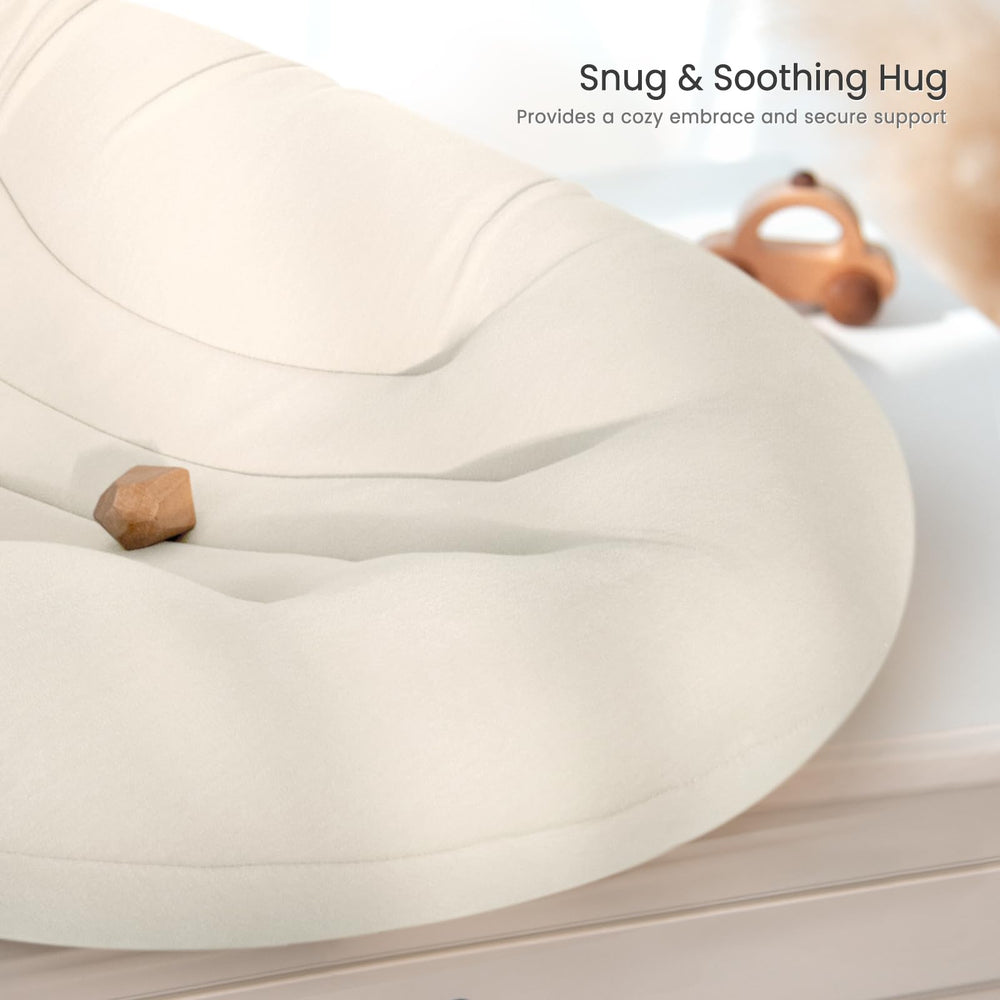 Happle sunny baby lounger ergonomic support cradling growing baby