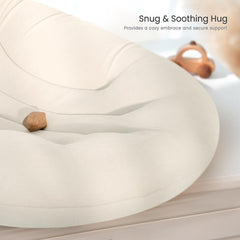 Happle sunny baby lounger ergonomic support cradling growing baby