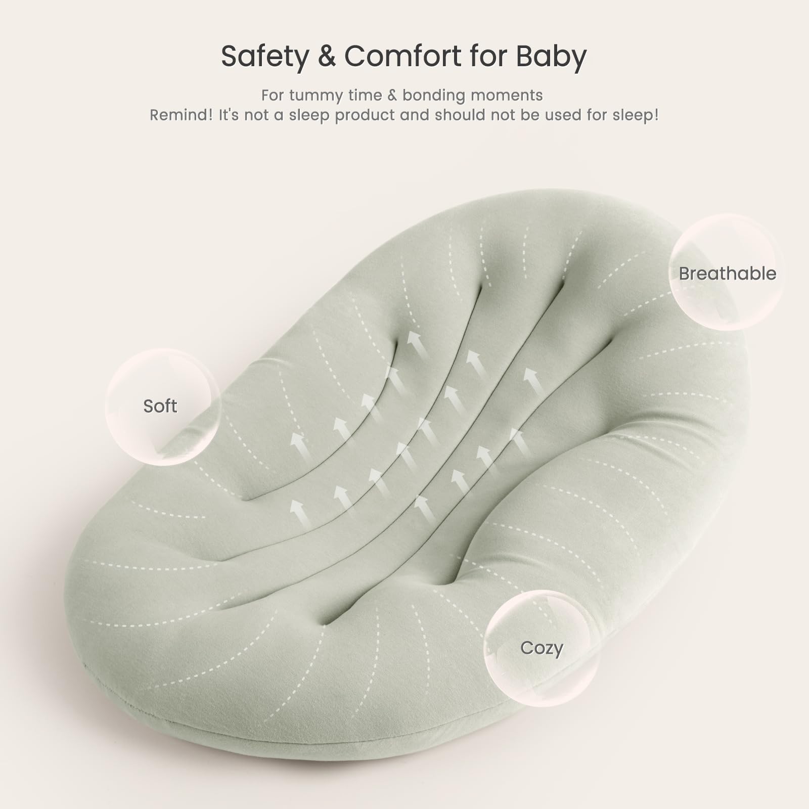Happle sunny baby lounger is versatile for tummy time and diaper changes.