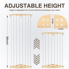 Happnear adjustable-length 44–80 inches—flexible installation to fit any room corner