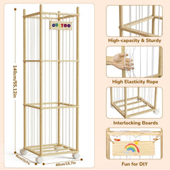Happnear stuffed animal zoo doors open showing plush storage capacity.