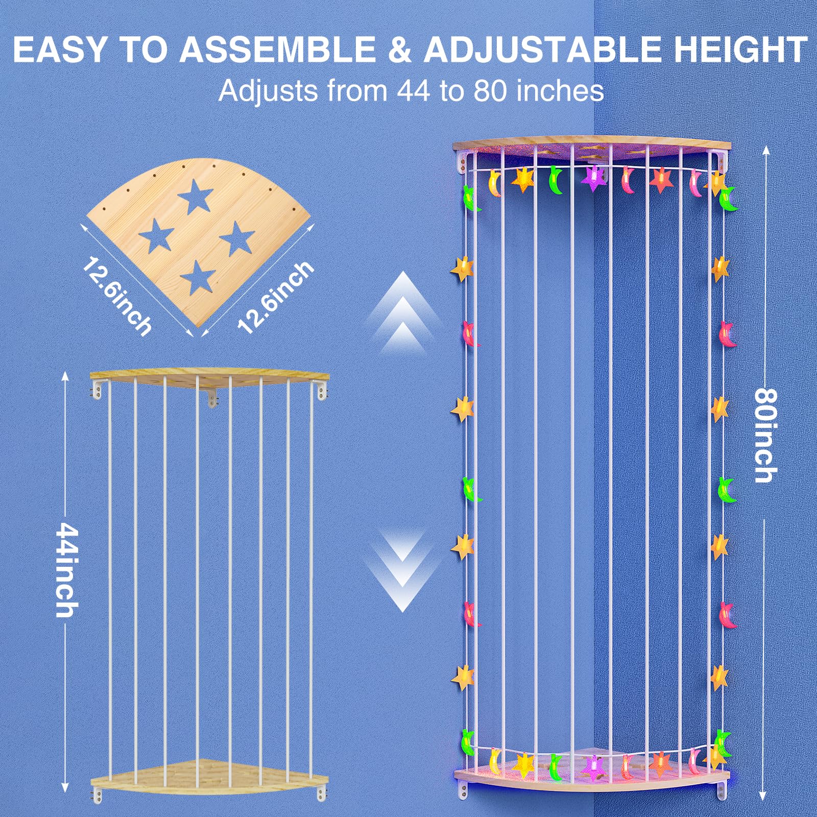 Happnear wood-stuffed-animal-holder delivers durable, long-lasting toy storage.
