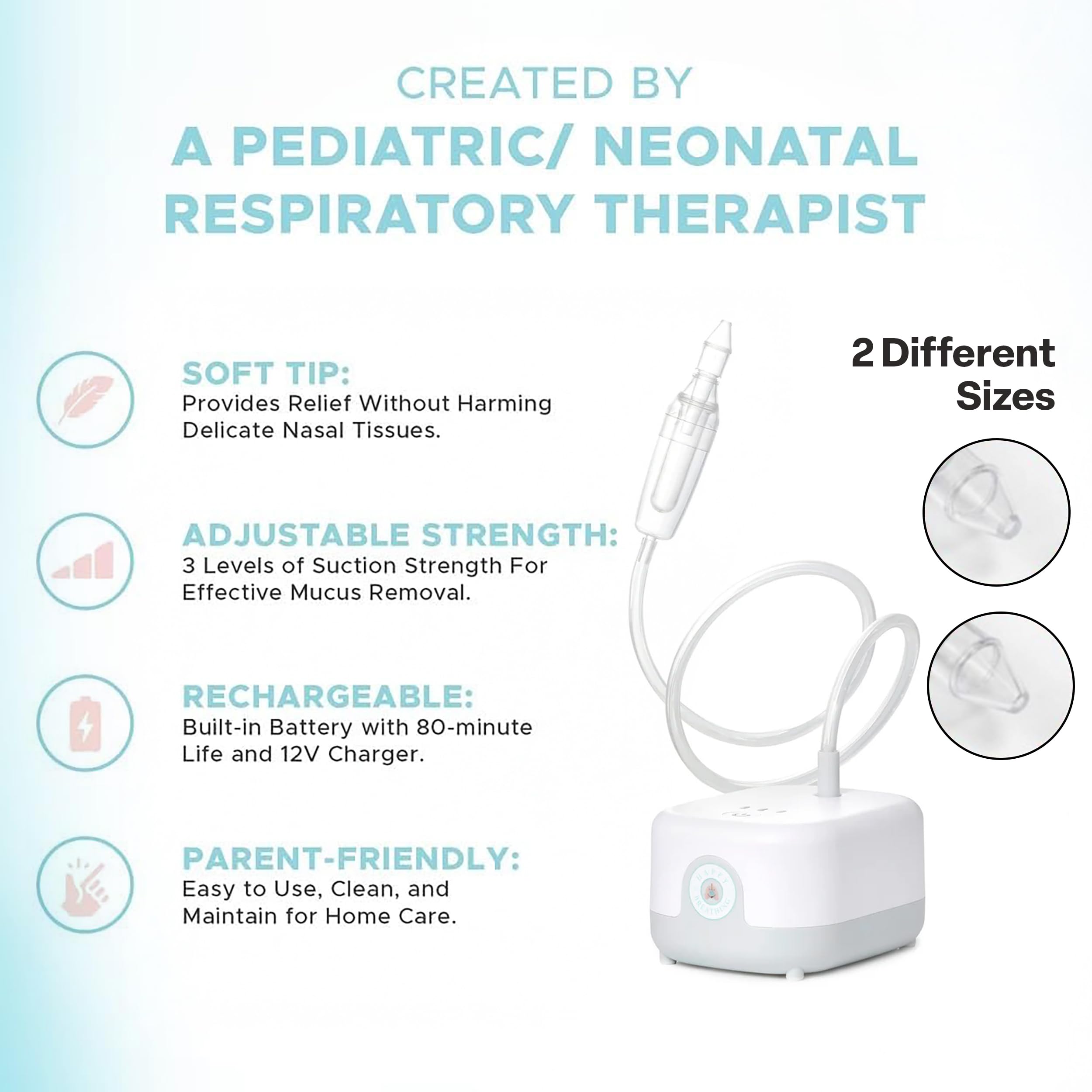 Happy Breathing Suction compact design fits small nursery spaces