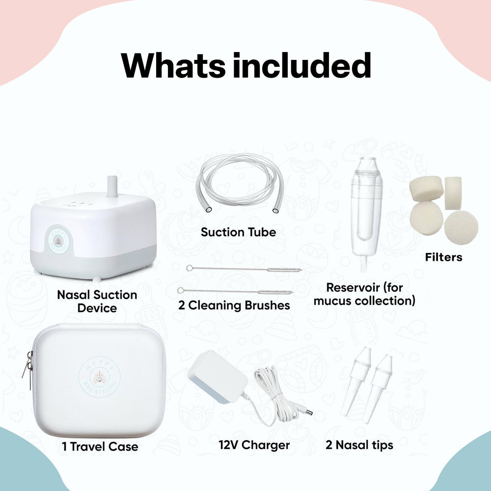 Happy Breathing Suction travel-case keeps accessories organized for parents