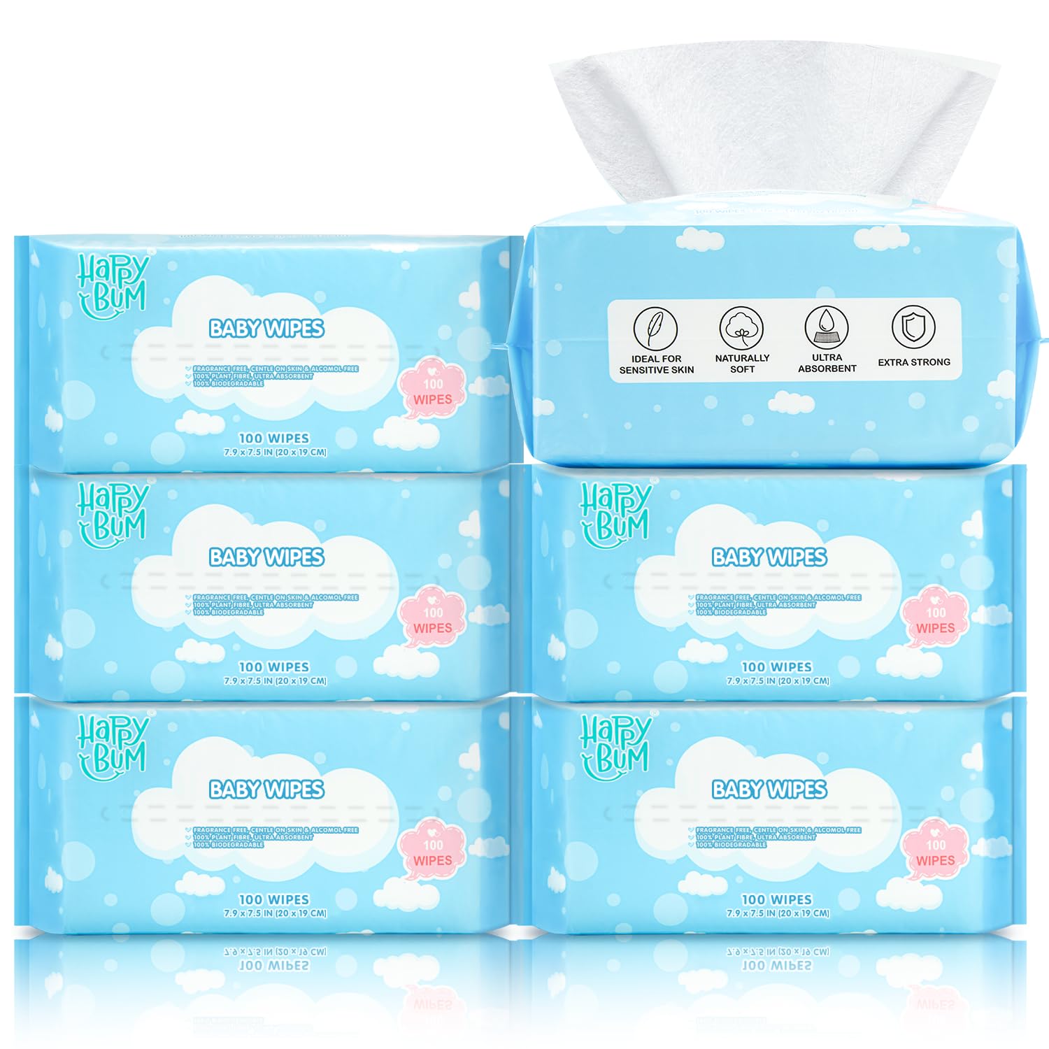 HAPPY BUM large-dry-pack wipes for quick cleanups on the go