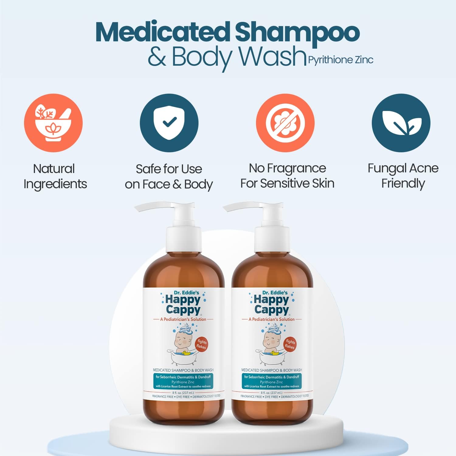 Happy Cappy fragrance-free label, suitable for babies with sensitive skin.