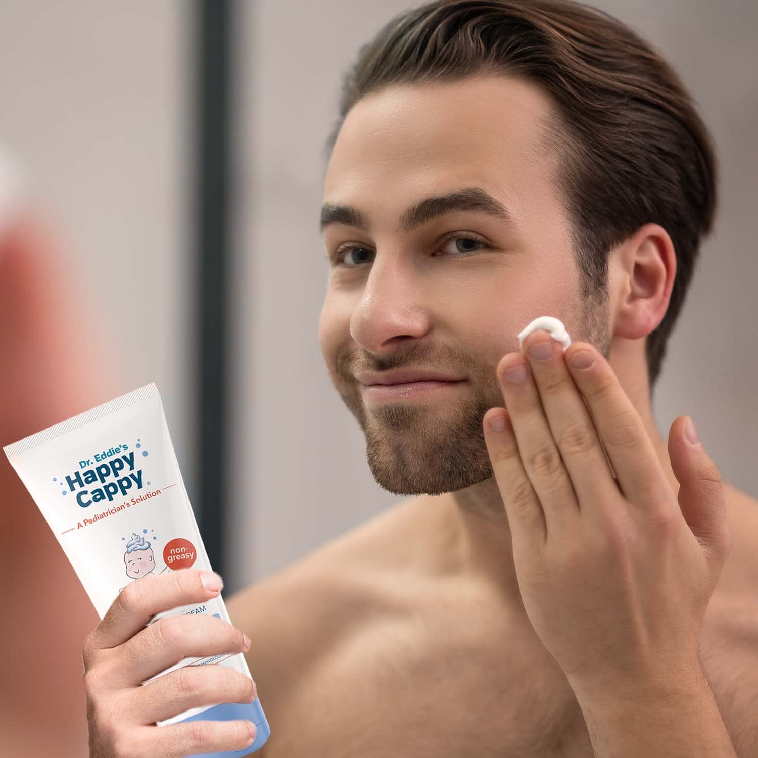 Happy Cappy fragrance-free label emphasizes safe choice for sensitive skin