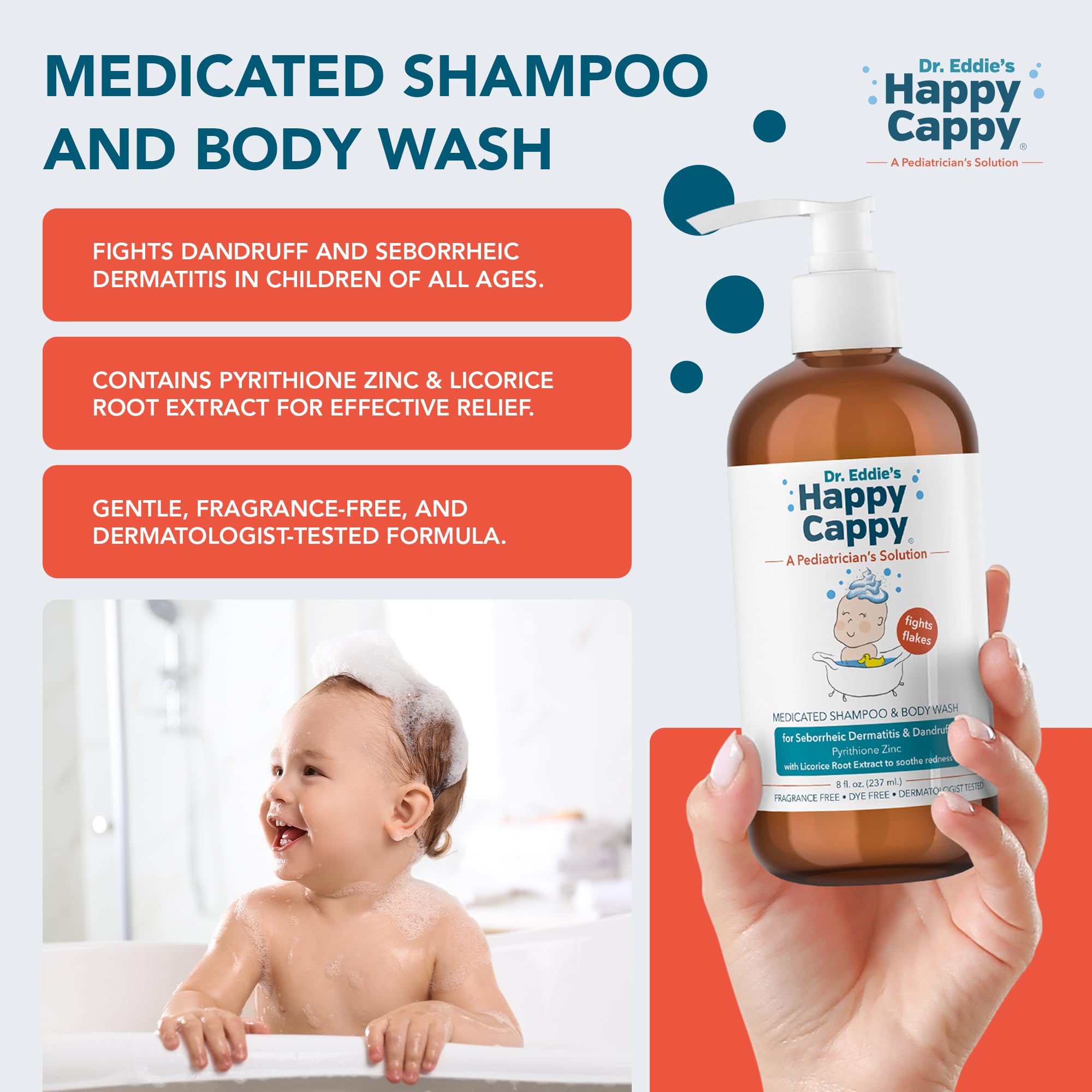 Happy Cappy moisturizing eczema cream—twice-daily hydration after bath time.