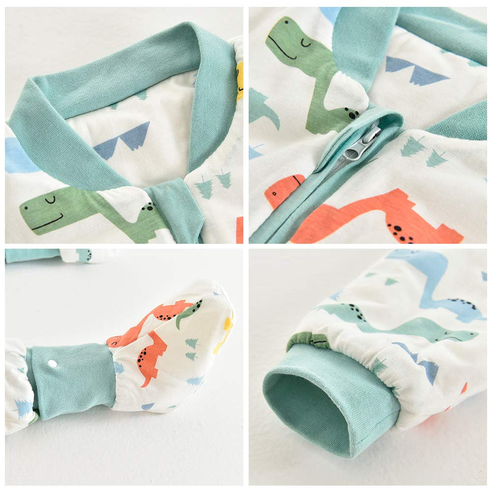 Happy Cherry sleep sack with three zippers enables quick dressing and diaper changes