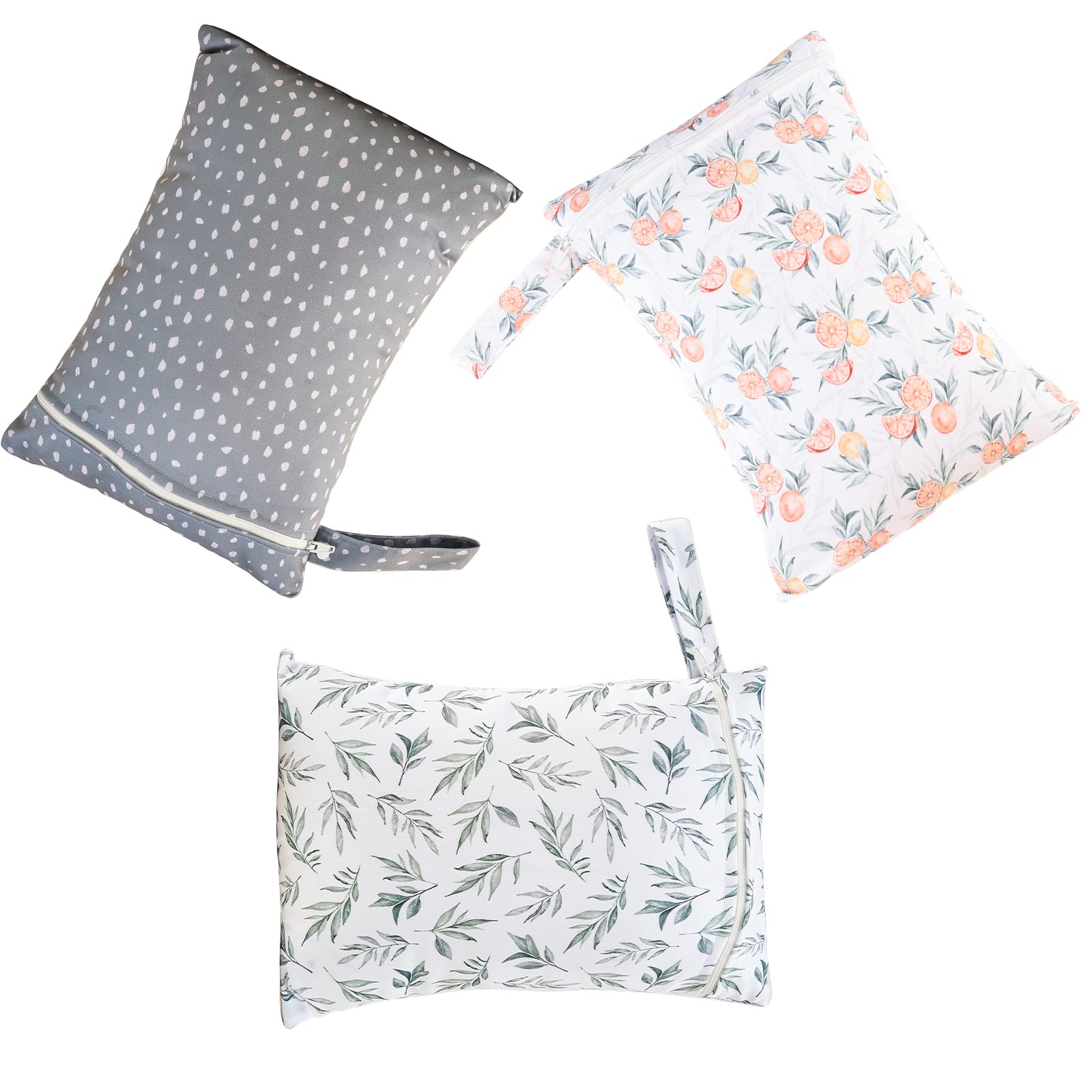 Happy Flute 3-set wet bag offers a spacious 11x15 inch interior for towels.