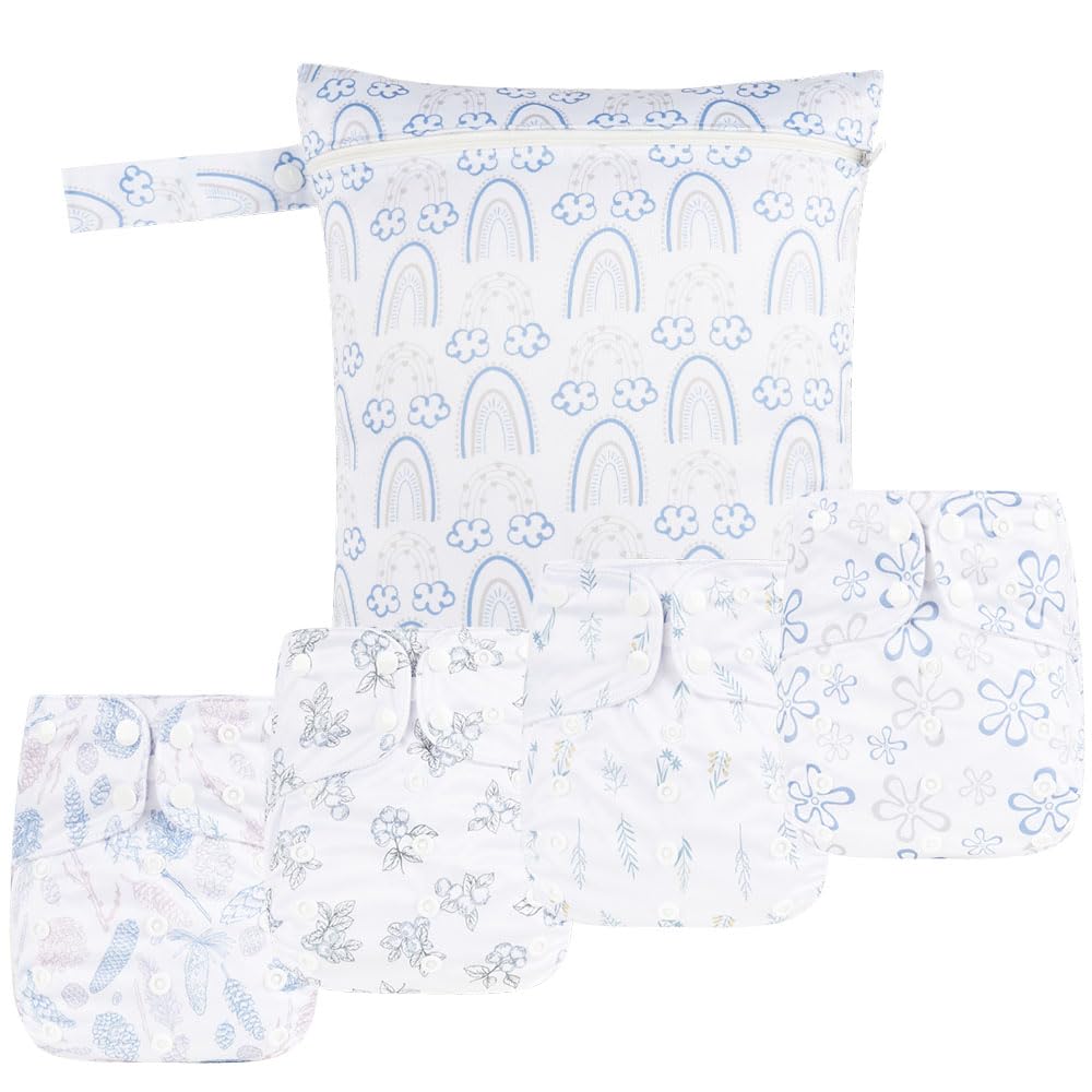 Happy Flute 9 Sets newborn cloth diapers in packaging show a cost-saving starter kit.