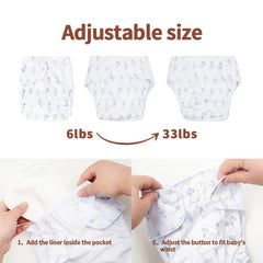Happy Flute adjustable snug-fit diaper showcases comfortable fit for growing babies.