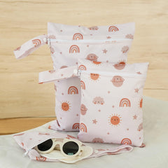 Happy Flute foldable wet bag demonstrates lightweight, travel-friendly design.
